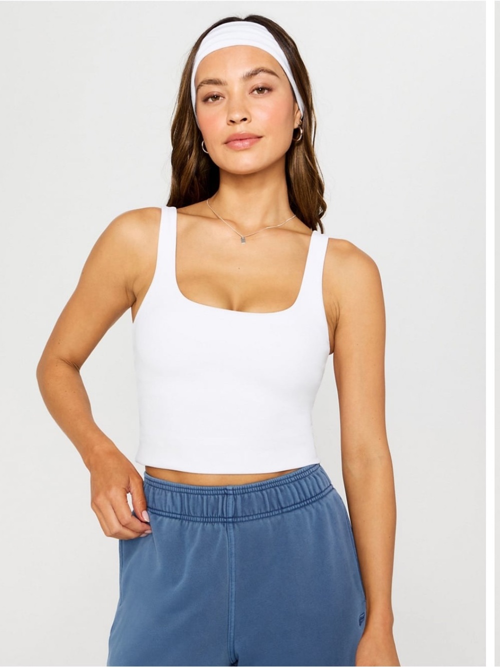 Fabletics pureluxe built in bra tank NEVER WORN Size Small